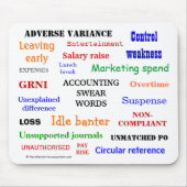 ACCOUNTING SWEAR WOORDEN Annoying Funny Accountant Muismat (Voorkant)