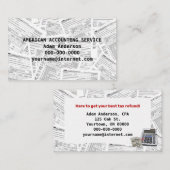 Accounting Tax Service 1040 formulier Visitekaartje (Voorkant / Achterkant)