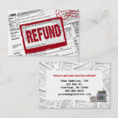 Accounting Tax Service 1040 formulier Visitekaartje (Voorkant / Achterkant)