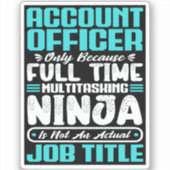 Accountmanager Functie Beroepsvaardigheden Sticker (Voorkant)