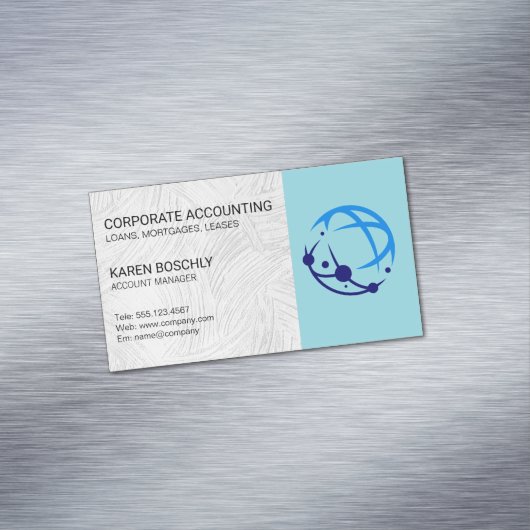 Accountmanager | Globaal bedrijfslogo Magnetisch Visitekaartje (Voorbeeld)