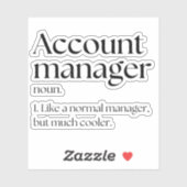 Accountmanager Grappige werkdefinitie Sticker (Vel)