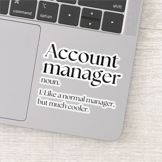 Accountmanager Grappige werkdefinitie Sticker (Detail)