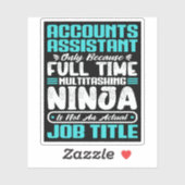 Accounts Assistent Functie Titel Beroep Vaardighed Sticker (Vel)