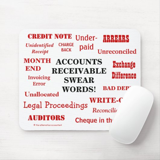 Accounts Ontvangbare scheldwoorden Joke Gift Idee Muismat (Met muis)