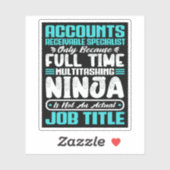 Accounts Ontvangbare Specialist Functie Titel Vaar Sticker (Vel)