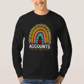 Accounts Payable Specialist Leopard Rainbow Accoun T-shirt (Voorkant)