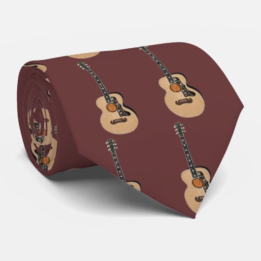 Accoustic Guitar Man Stropdas (Opgerold)