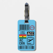 Accra airport travel tag bagagelabel (Achterkant verticaal)