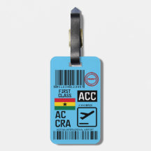 Accra airport travel tag