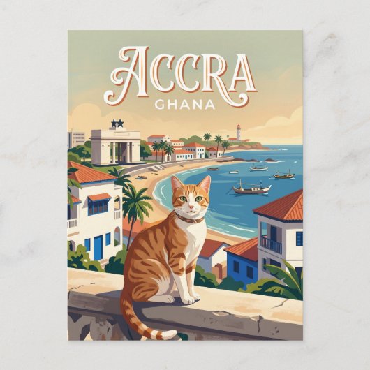 Accra Ghana Briefkaart (Voorkant)