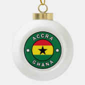 Accra Ghana Keramische Bal Ornament (Voorkant)