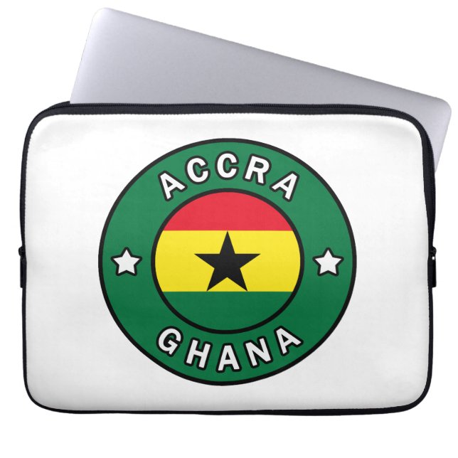 Accra Ghana Laptop Sleeve (Voorkant)
