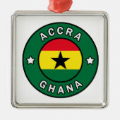 Accra Ghana Metalen Ornament (Voorkant)