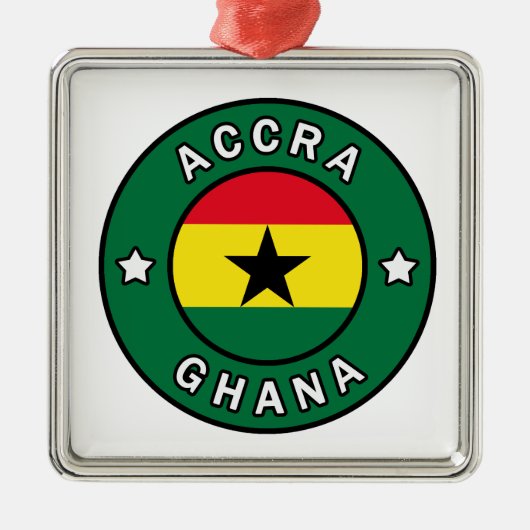 Accra Ghana Metalen Ornament (Voorkant)