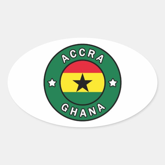 Accra Ghana Ovale Sticker (Voorkant)
