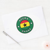 Accra Ghana Ovale Sticker (Envelop)