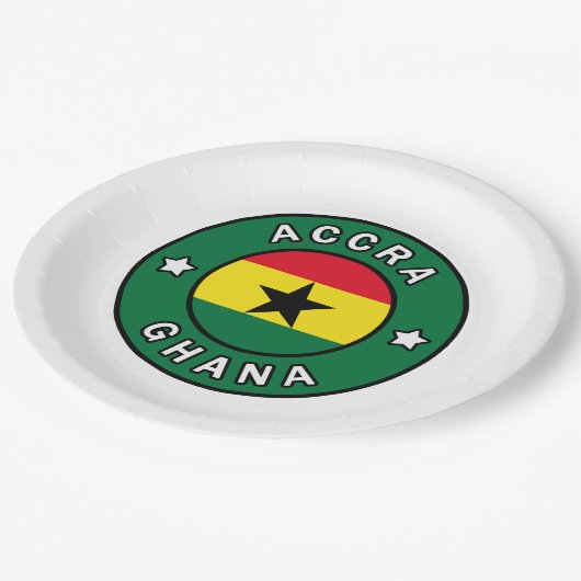 Accra Ghana Papieren Bordje (Gekanteld)