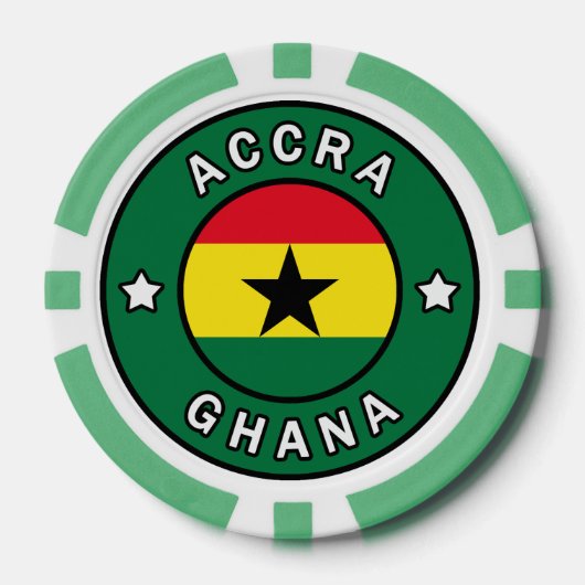 Accra Ghana Pokerchips (Voorkant)