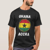 Accra Ghana Retro  Ghanese Vlag Souvenirs T-shirt (Voorkant)