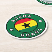 Accra Ghana Ronde Kartonnen Onderzetter (Gebogen)