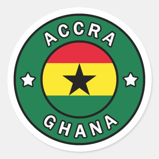 Accra Ghana Ronde Sticker (Voorkant)