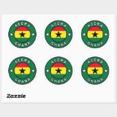 Accra Ghana Ronde Sticker (Vel)
