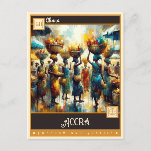 Accra, Ghana |  schilderij Briefkaart (Voorkant)