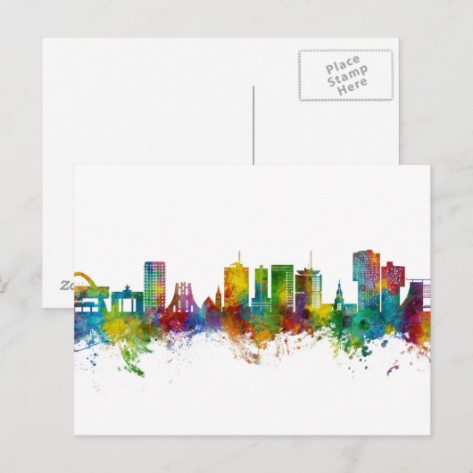 Accra Ghana Skyline Briefkaart (Voorkant / Achterkant)