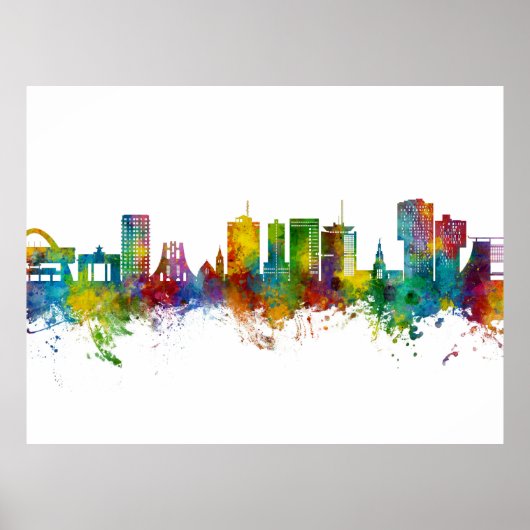 Accra Ghana Skyline Poster (Voorkant)