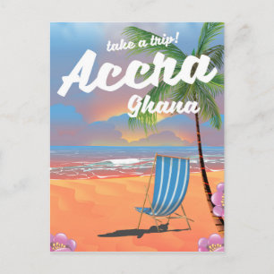 Accra Ghana strand reisposter Briefkaart