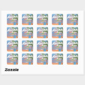 Accra Ghana strand reisposter Vierkante Sticker (Vel)