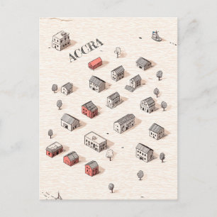 Accra Ghana Travel Briefkaart