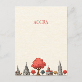 Accra Ghana Travel Briefkaart