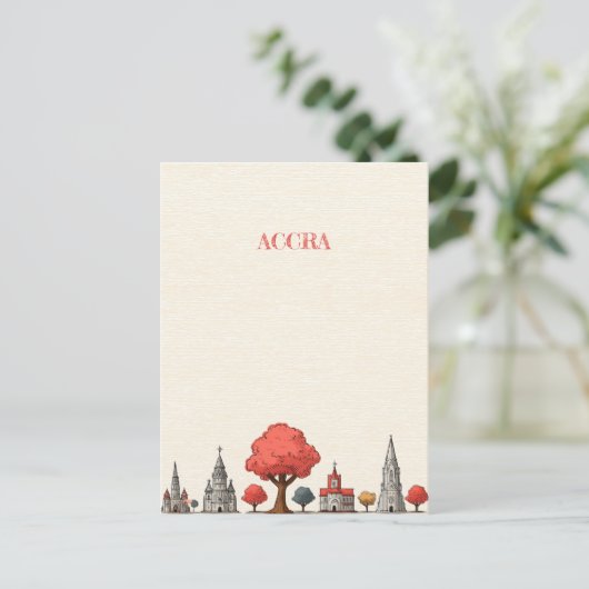 Accra Ghana Travel Briefkaart (Staand voorkant)