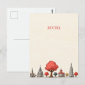 Accra Ghana Travel Briefkaart (Voorkant / Achterkant)