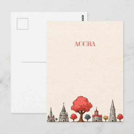 Accra Ghana Travel Briefkaart (Voorkant / Achterkant)