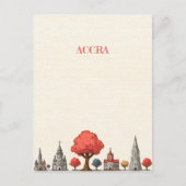 Accra Ghana Travel Briefkaart (Voorkant)