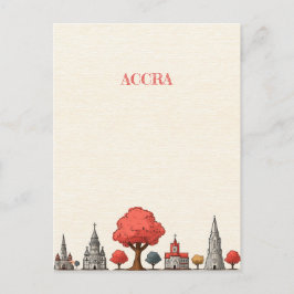 Accra Ghana Travel Briefkaart