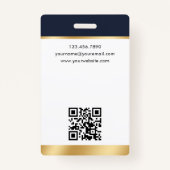 Accreditatie Notaris Openbare Foto QR Blue Gold Badge (Achterkant)