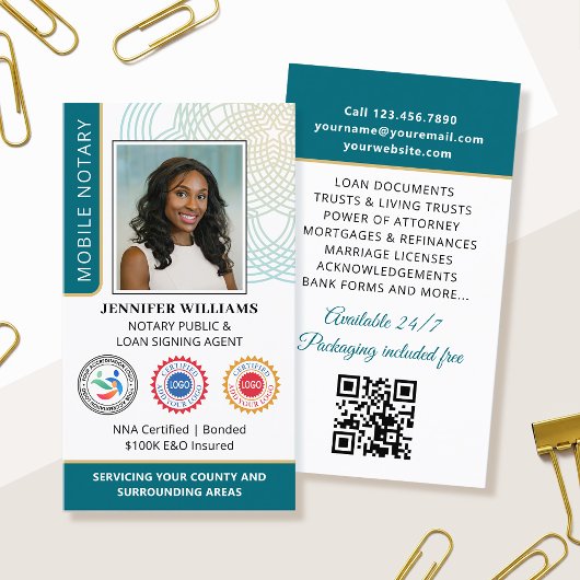 Accreditatie Notaris Openbare Foto QR Code Blauwgr Visitekaartje