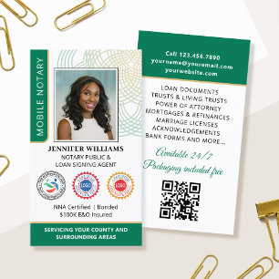 Accreditatie notaris openbare foto QR code groen Visitekaartje