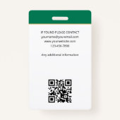 Accreditatie Notaris Openbare Foto QR Code ID Groe Badge (Achterkant)