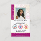 Accreditatie Notaris Openbare foto QR Code Magenta Visitekaartje (Voorkant)