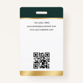 Accreditatie Notaris Openbare Foto QR Green Gold Badge (Achterkant)