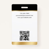 Accreditatie notaris openbare foto QR zwart goud Badge (Achterkant)