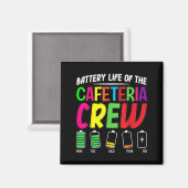 Accuduur van de cafetariaploeg - Funny School Magneet (Voorkant / Achterkant)