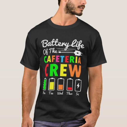 Accuduur van de Cafeteria Crew Cafeteria School T-shirt (Voorkant)