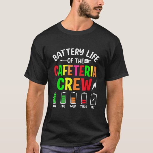 Accuduur van de Cafeteria Crew Cafeteria School T-shirt (Voorkant)