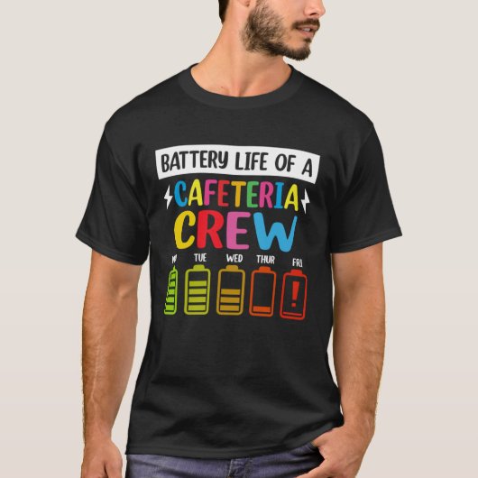 Accuduur van de Cafeteria Crew Cafeteria School T-shirt (Voorkant)